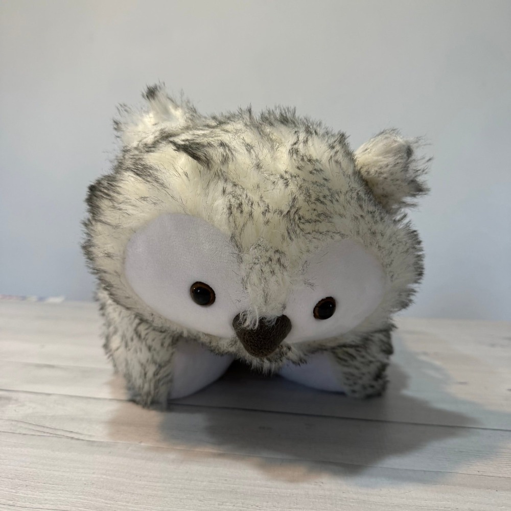 Pillow Pet Ollie owl white grey snow owl plush pillow